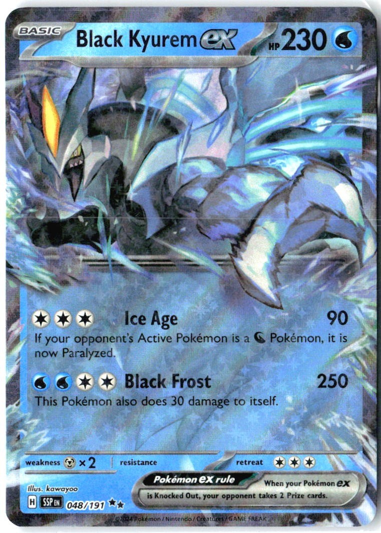 Black Kyurem ex 048/191 Double Rare Surging Sparks Pokemon Holo Near Mint0