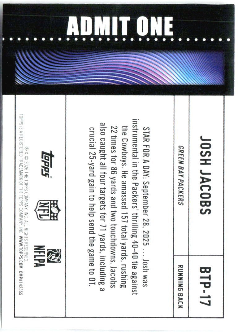 2026 Topps Flagship #BTP-18 Davante Adams Big Ticket Players1