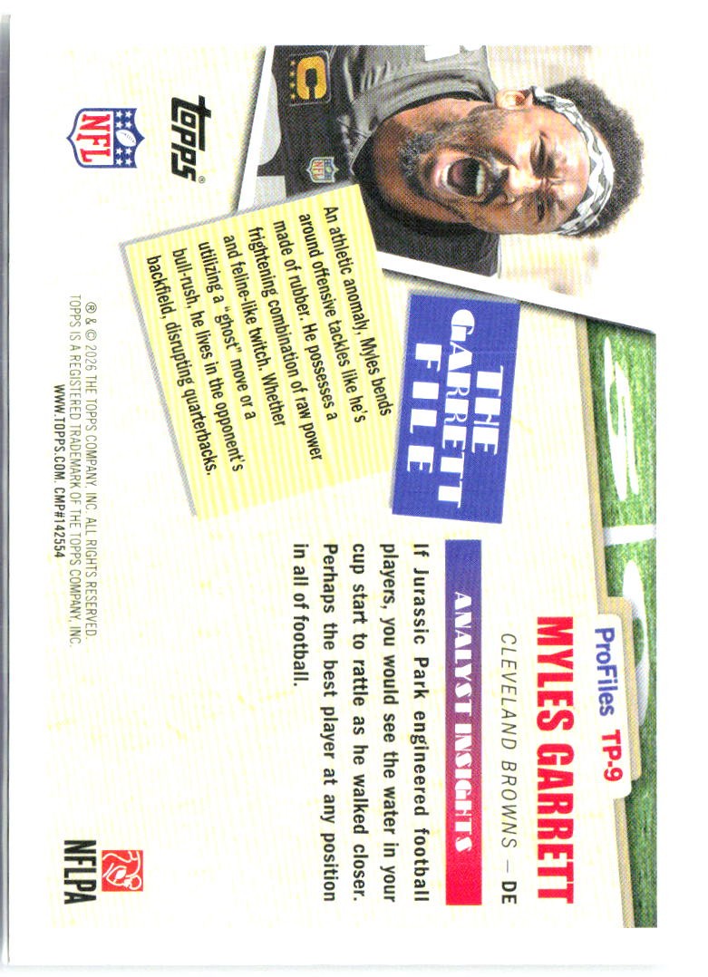 2026 Topps Flagship #TP-9 Myles Garrett Topps Profiles1