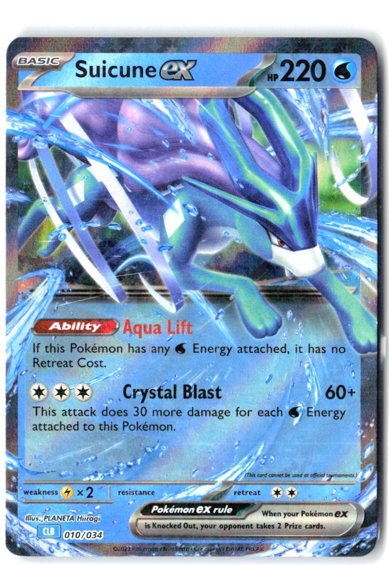 Suicune ex 010/034 Holo Classic Collection Trading Card Game Classic Pokemon NM0