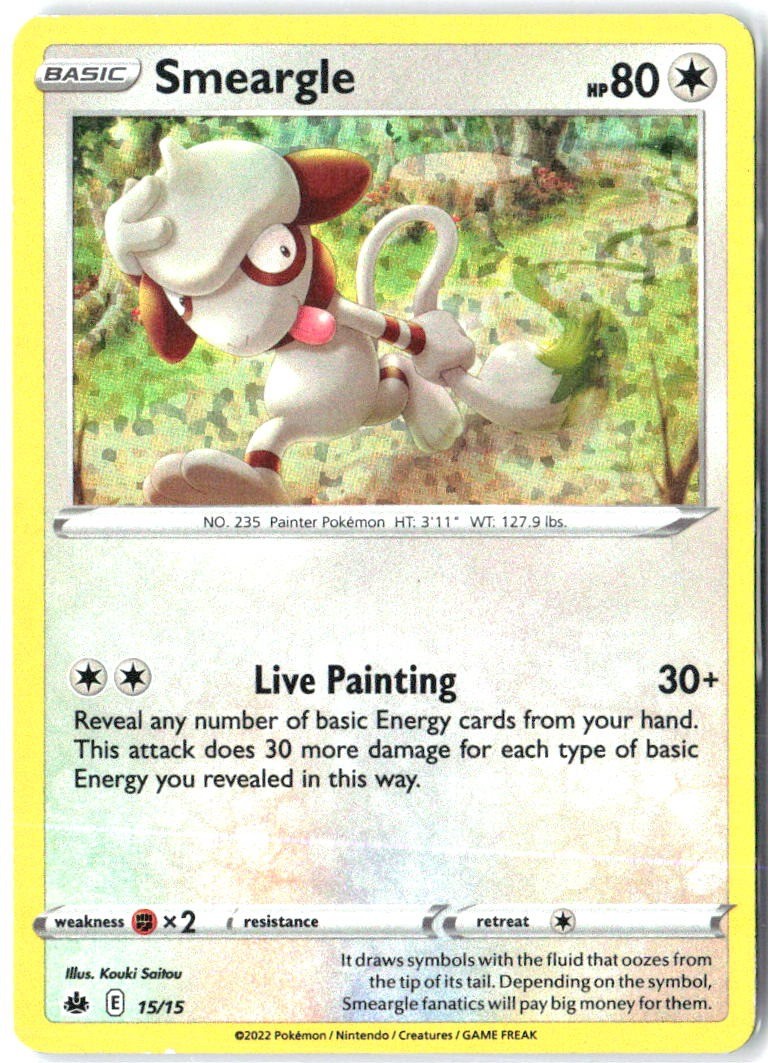 Smeargle 015/015 Holo Promo McDonald's Promos 2022 Pokemon Near Mint0
