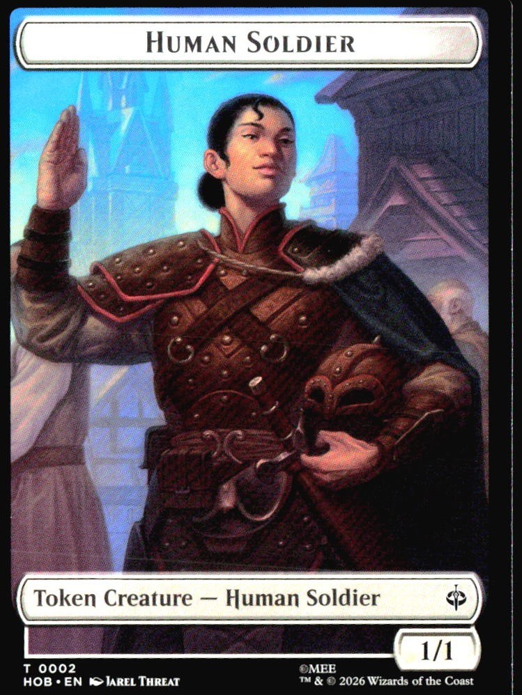Human Soldier // Treasure (0012) Double-Sided Token 2 // 12 The Hobbit : TheNM1