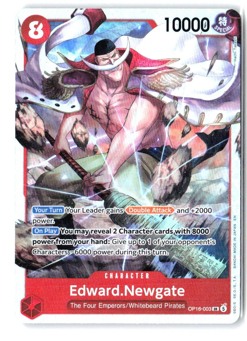 Edward.Newgate OP16-003 Super Rare The Time of Battle One Piece Foil Near Mint0