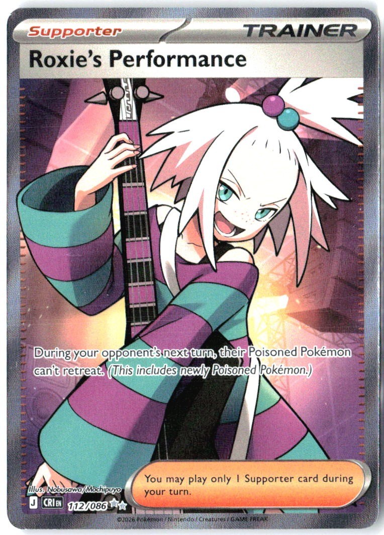Roxie's Performance 112/086 Ultra Rare Chaos Rising Pokemon Holo Near Mint0