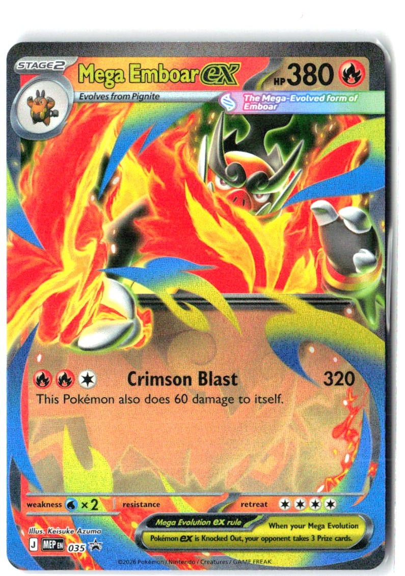Mega Emboar ex 035 Holo Promo Jumbo Cards Pokemon Near Mint0