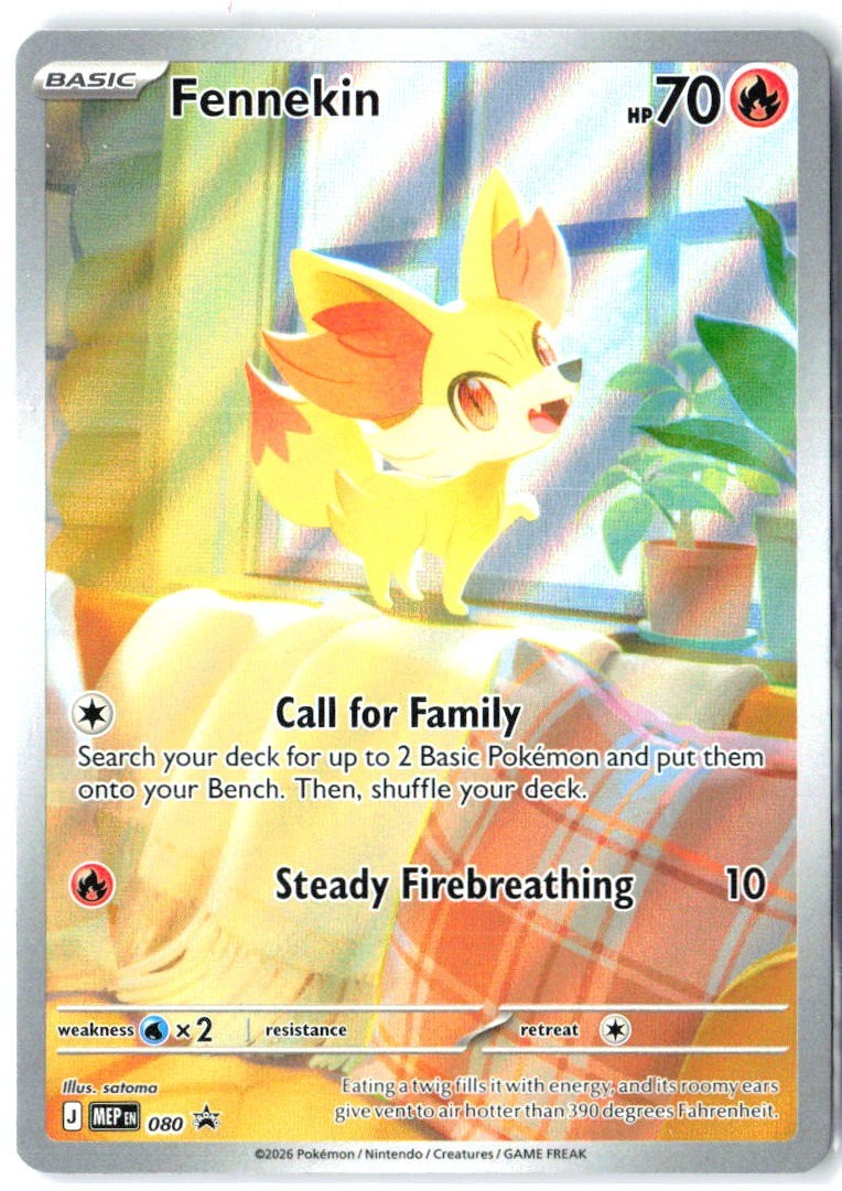 Fennekin 080 Holo Promo ME: Mega Evolution Promo Pokemon Near Mint0