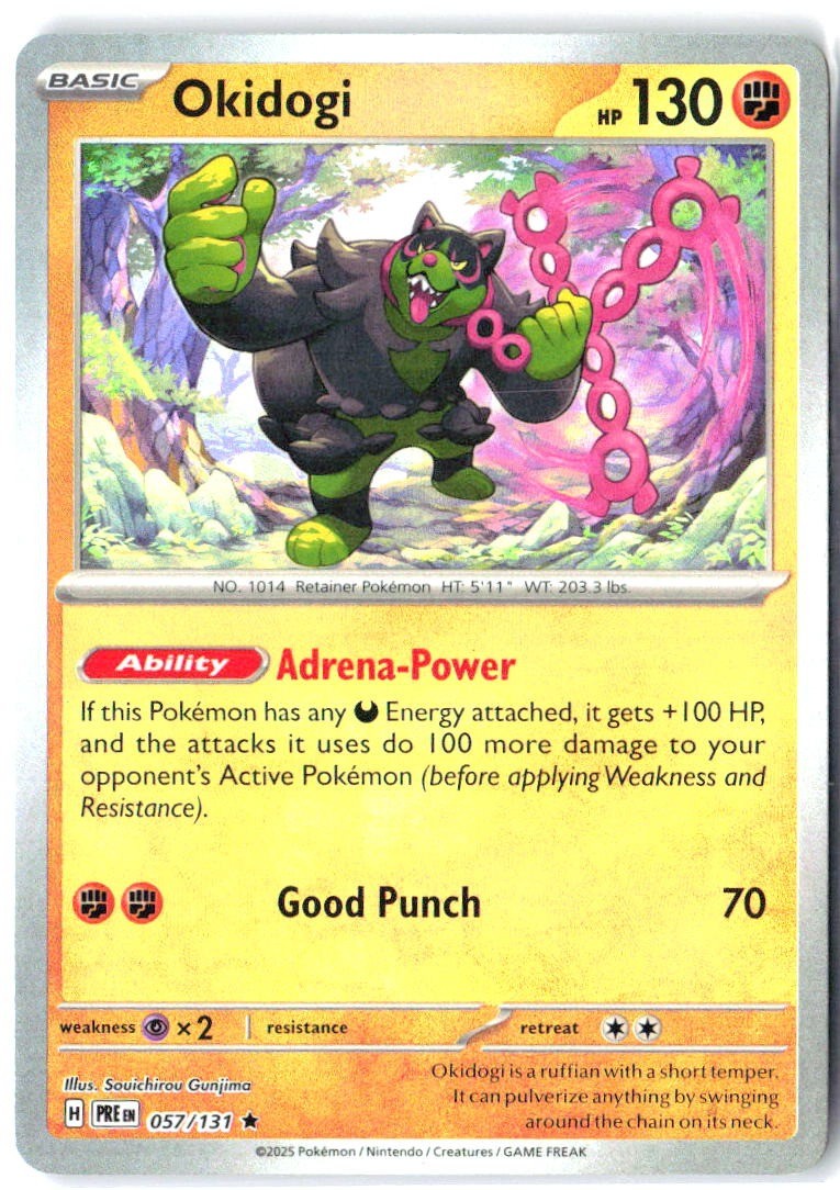 Okidogi (Poke Ball Pattern) 057/131 Rare Prismatic Evolutions Pokemon Holo NM0
