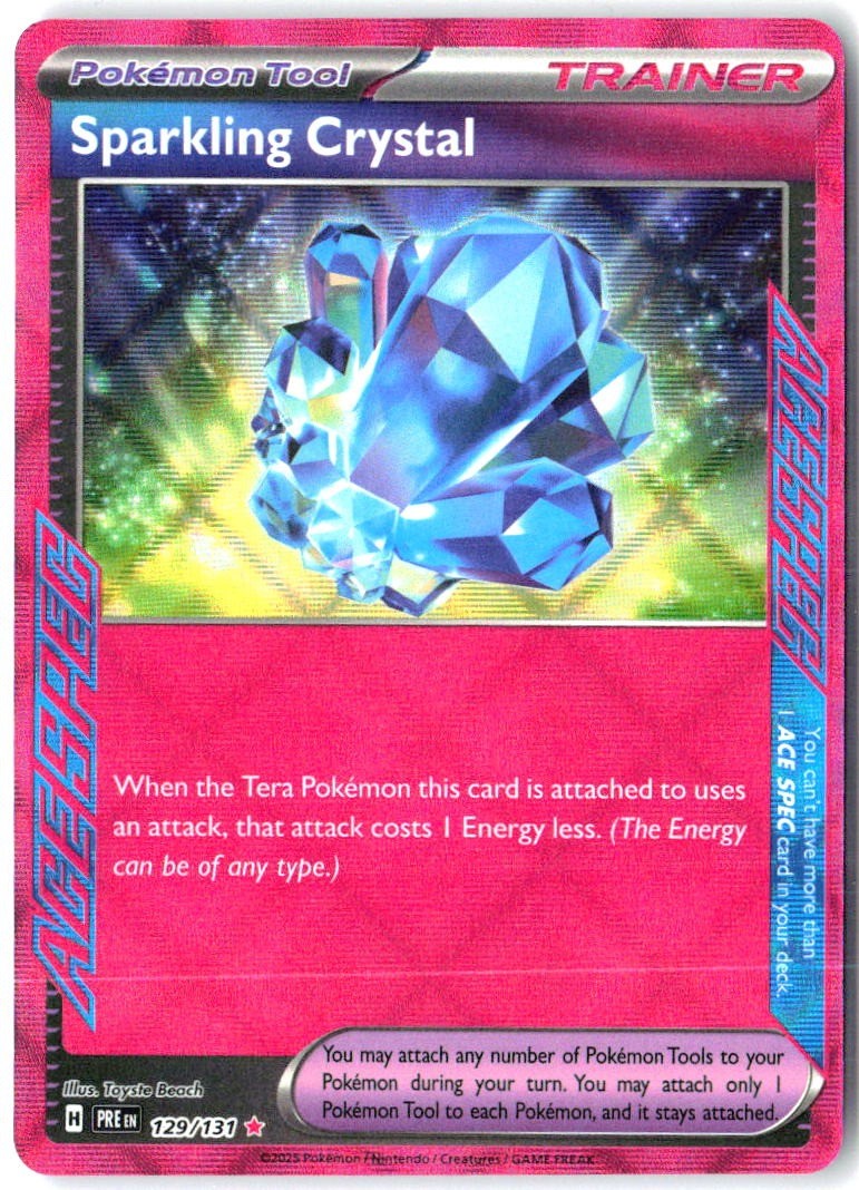 Sparkling Crystal 129/131 Holo ACE SPEC Rare Prismatic Evolutions Pokemon NM0