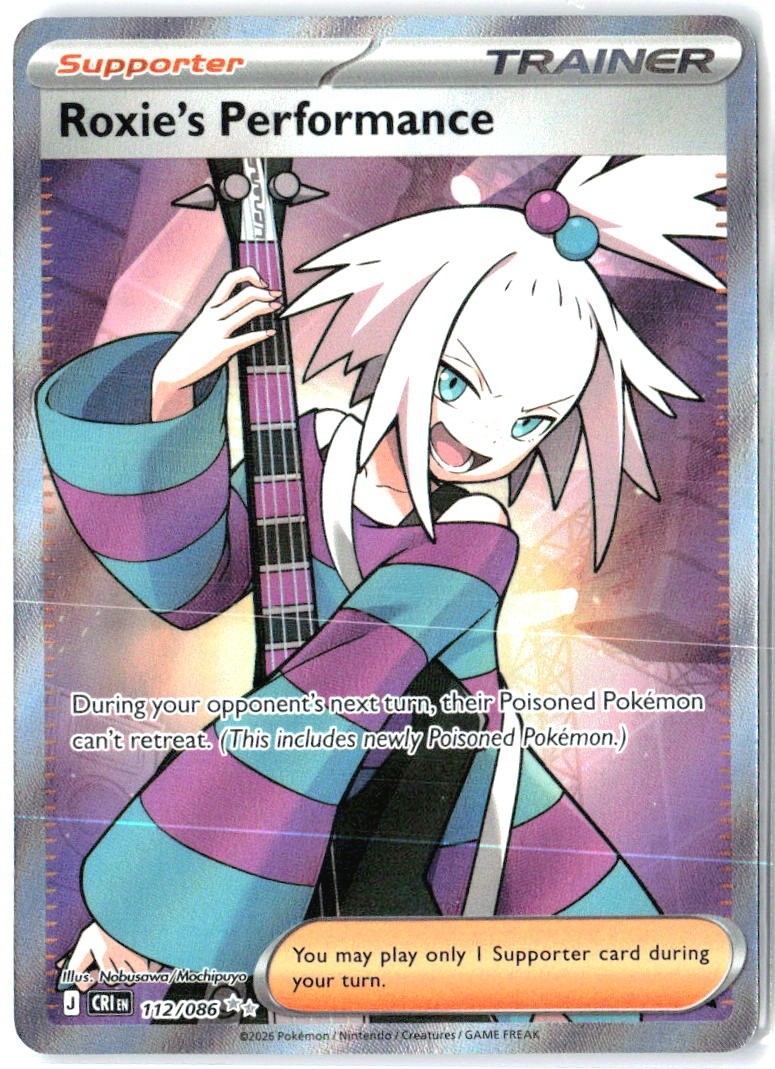 Roxie's Performance 112/086 Ultra Rare Chaos Rising Pokemon Holo Near Mint0