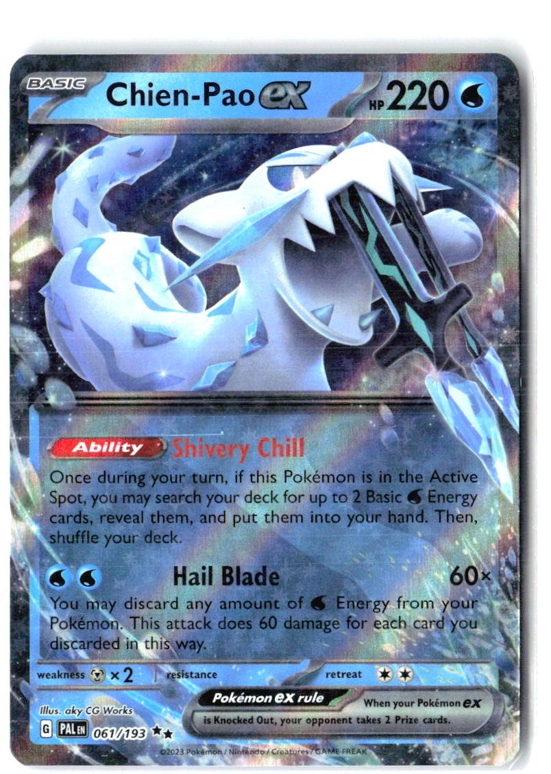 Chien-Pao ex 061/193 Double Rare Paldea Evolved Pokemon Holo Near Mint0