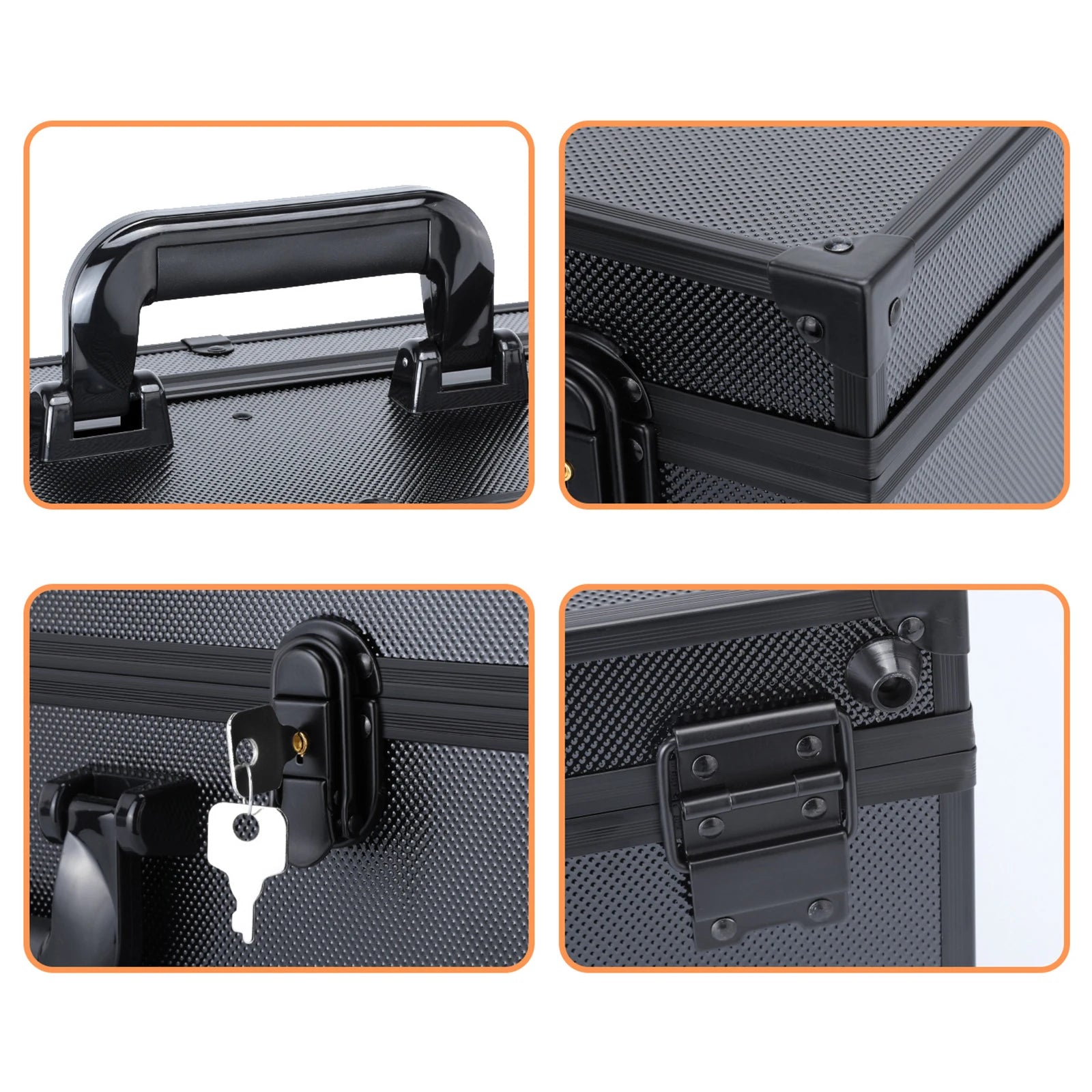 Card Storage Boxs Trading Organizer Aluminum Collection Box Sturdy Versatile Aluminum with EVA Foam Protection 4 Compartments