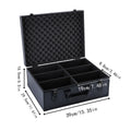 Card Storage Boxs Trading Organizer Aluminum Collection Box Sturdy Versatile Aluminum with EVA Foam Protection 4 Compartments