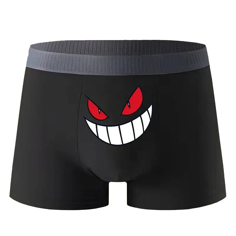 Pokemon Men's Underwear Bulbasaur Squirtle Gengar Charizard Pikachu Anime Kawaii Graphene 3A Antibacterial Underpants Cotton
