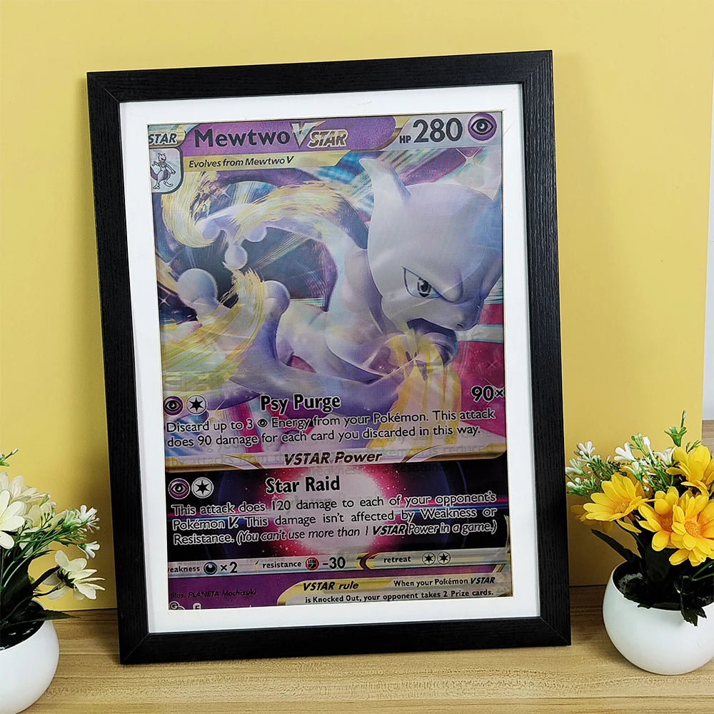 Anime Art Pokemon 3D Lenticular Poster Mewtwo Come Alive with amazing 3D Effects Wall Art Print(Without Frame)