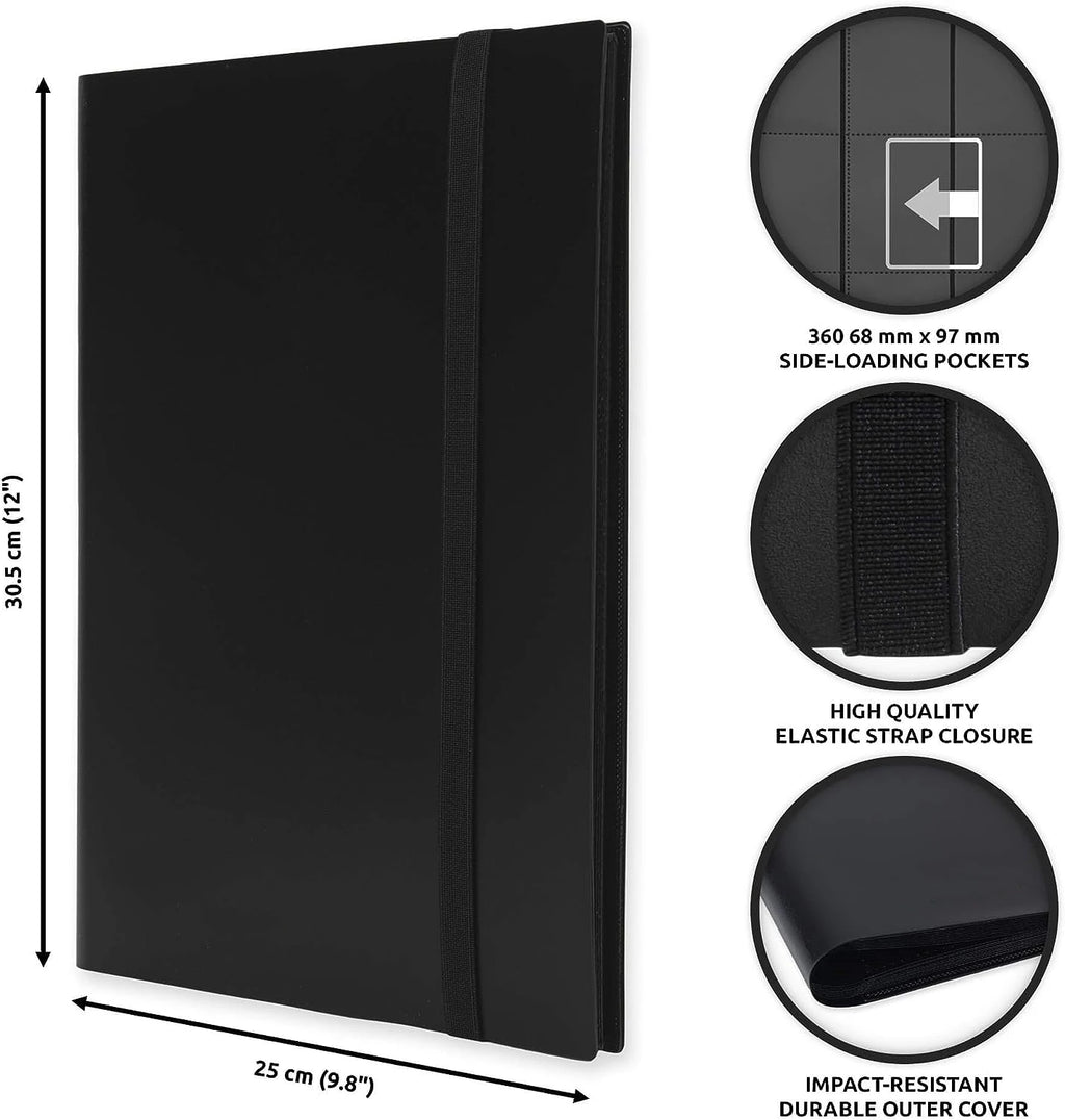 Premium 9-Pocket Zippered TCG Card Binder Portfolio