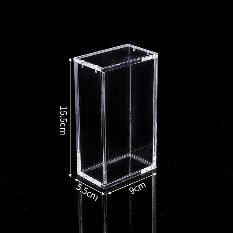 Clear Acrylic Display Case Self-closing Magnetic Cover UV Protection Compatible with Pokemon TCG Cards, Collectible Protection