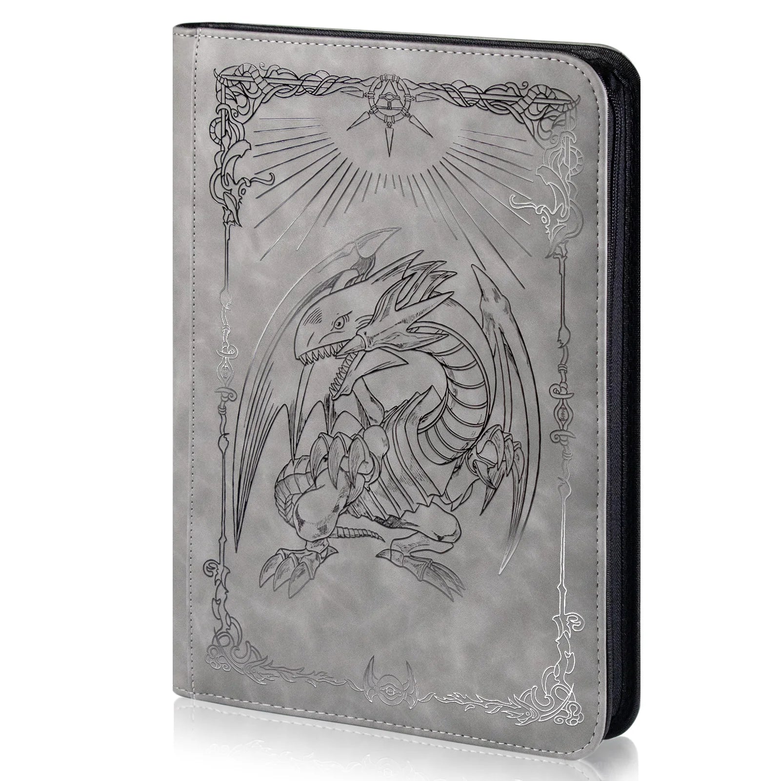 Trading card binder,Ringless Zip laser foiling Binder,540 Double Sided Pocket Collectible Trading Card Albums for yugioh,MTG,