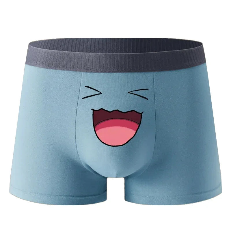 Pokemon Men's Underwear Bulbasaur Squirtle Gengar Charizard Pikachu Anime Kawaii Graphene 3A Antibacterial Underpants Cotton