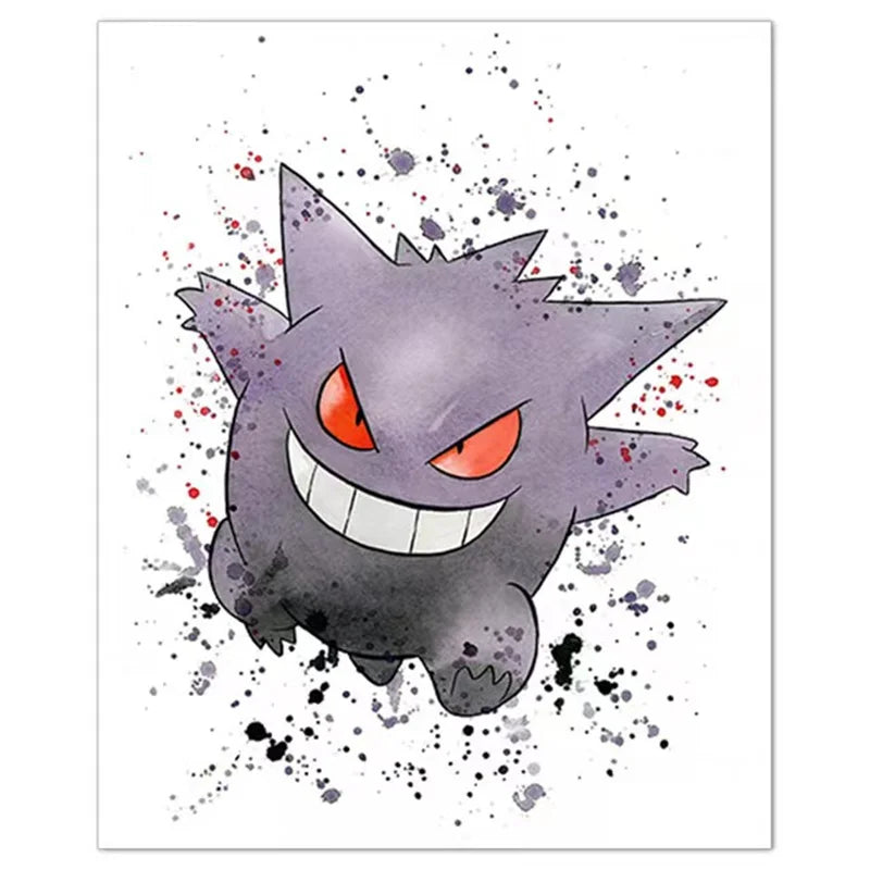 1PC Anime Pokemon Canvas Painting Charmander Squirtle Poster and Print Wall Art Picture Home Decor Kids Gifts