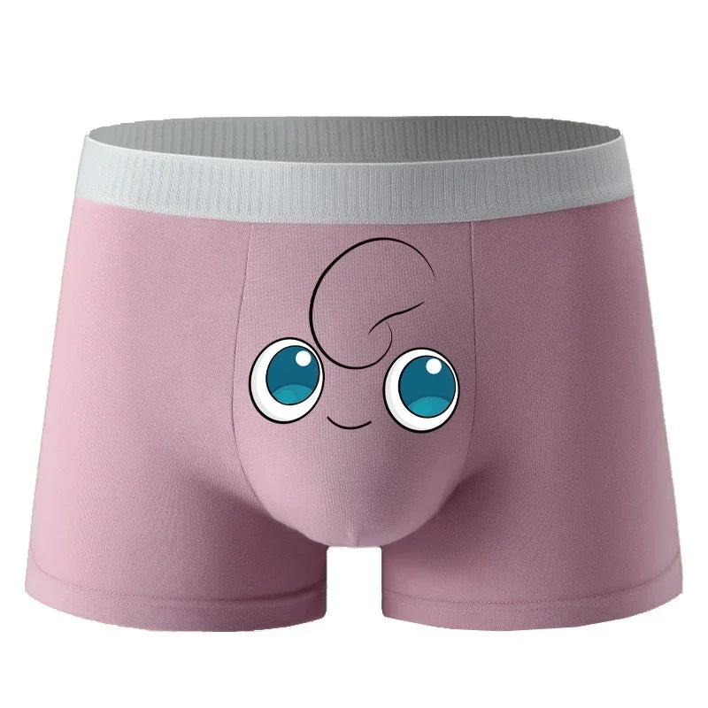 Pokemon Men's Underwear Bulbasaur Squirtle Gengar Charizard Pikachu Anime Kawaii Graphene 3A Antibacterial Underpants Cotton