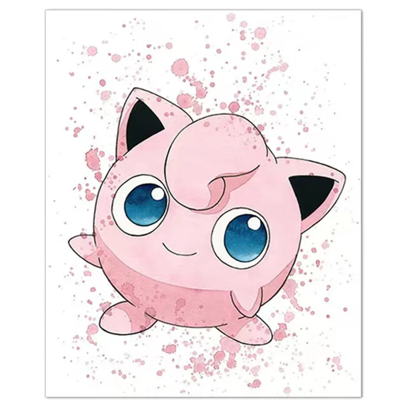 1PC Anime Pokemon Canvas Painting Charmander Squirtle Poster and Print Wall Art Picture Home Decor Kids Gifts