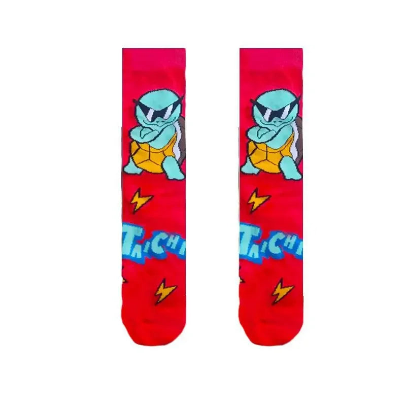 12styles Pokemon Anime Socks Cosplay Cartoon Decoration Kawaii Pikachu Gengar Printed Cotton Sock Breathable Sports Gift for Kid