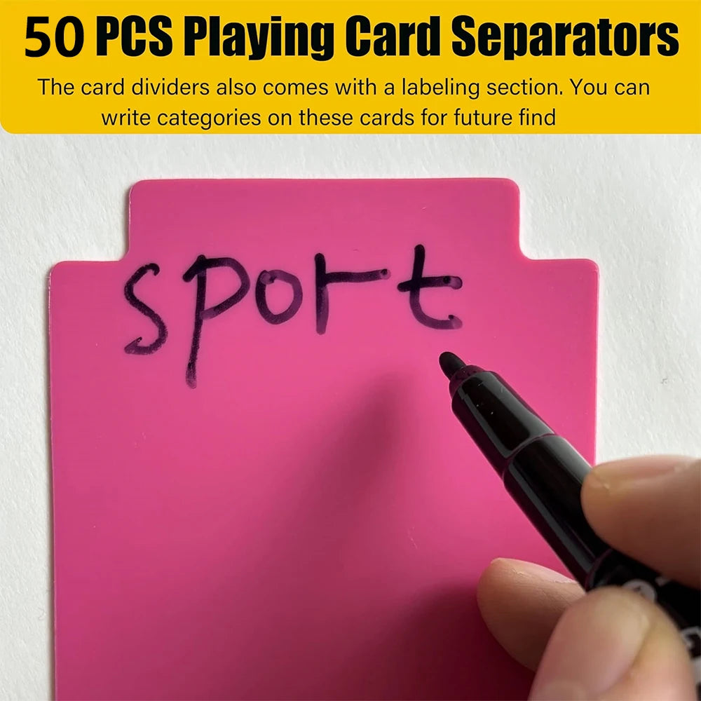 LMETJMA Trading Card Dividers Plastic Card Dividers Trading Card Page Dividers Playing Separator for Office Sports Gathering