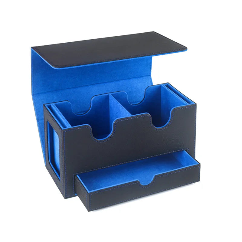 PU Magnetic Game Card Deck Storage Box Double Grid MTG Board Games Commander Card Display Card Box Card Holder Storage Case