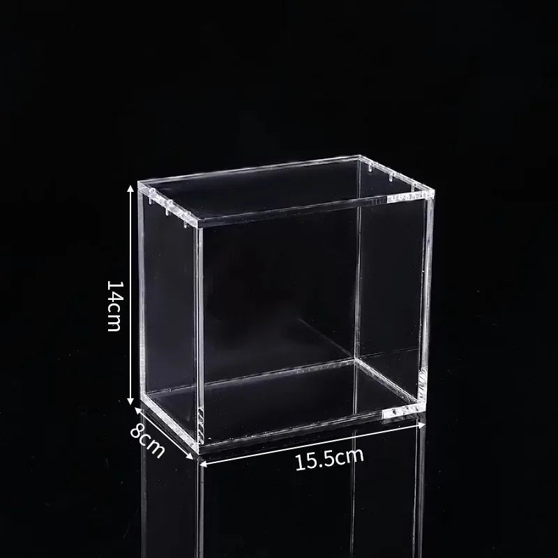 Clear Acrylic Display Case Self-closing Magnetic Cover UV Protection Compatible with Pokemon TCG Cards, Collectible Protection