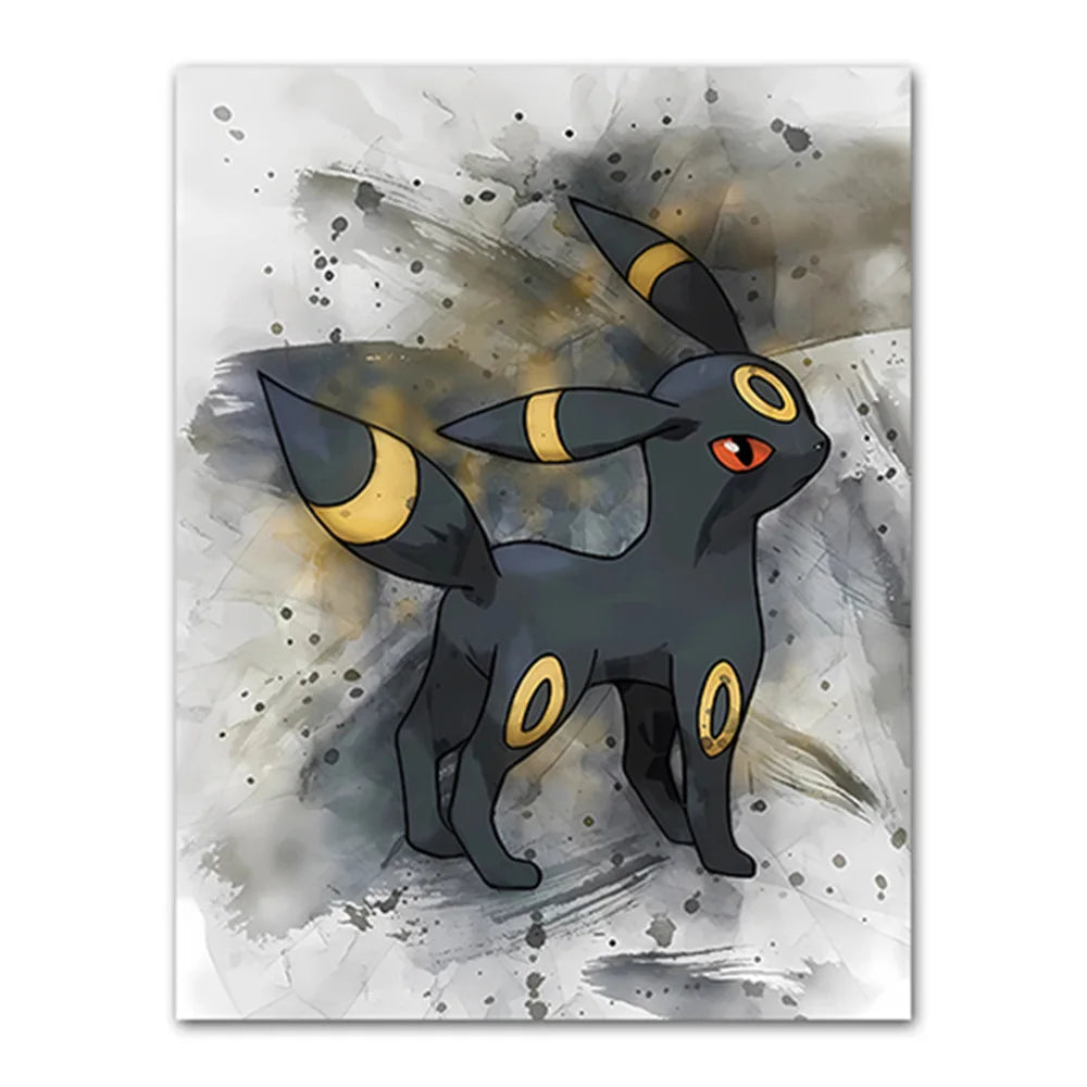 Anime Pokemon Canvas Painting Bulbasaur Charmander Squirtle Poster and Print Watercolor Wall Art Picture Home Decor Kids Gift