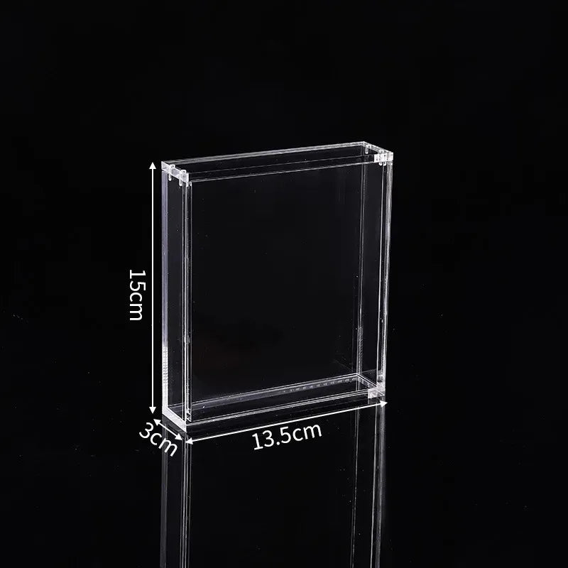 Clear Acrylic Display Case Self-closing Magnetic Cover UV Protection Compatible with Pokemon TCG Cards, Collectible Protection