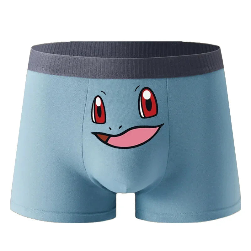 Pokemon Men's Underwear Bulbasaur Squirtle Gengar Charizard Pikachu Anime Kawaii Graphene 3A Antibacterial Underpants Cotton