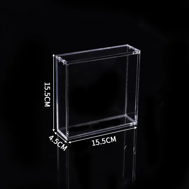 Clear Acrylic Display Case Self-closing Magnetic Cover UV Protection Compatible with Pokemon TCG Cards, Collectible Protection