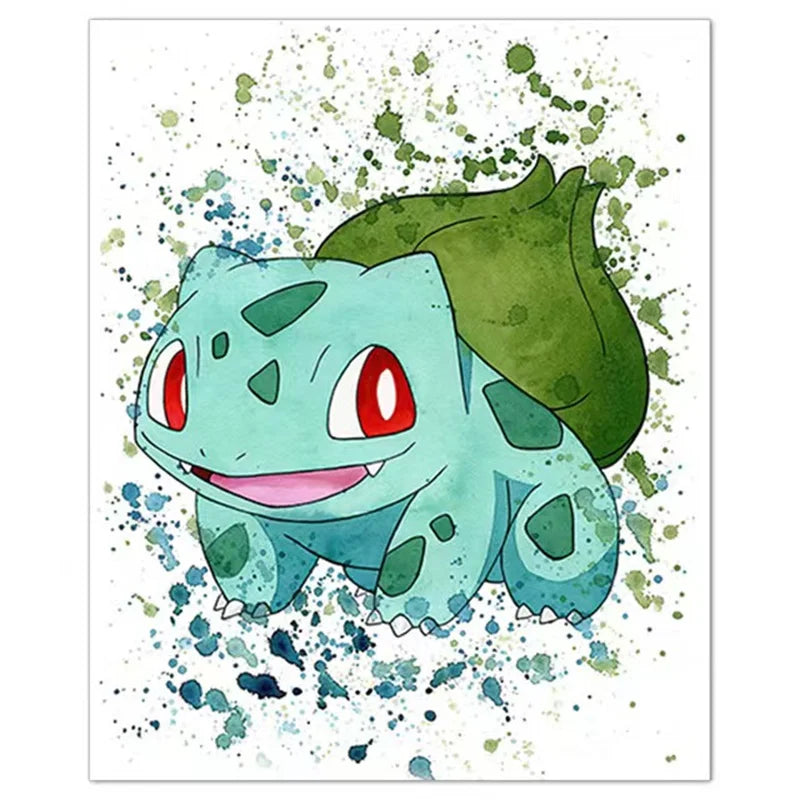 1PC Anime Pokemon Canvas Painting Charmander Squirtle Poster and Print Wall Art Picture Home Decor Kids Gifts