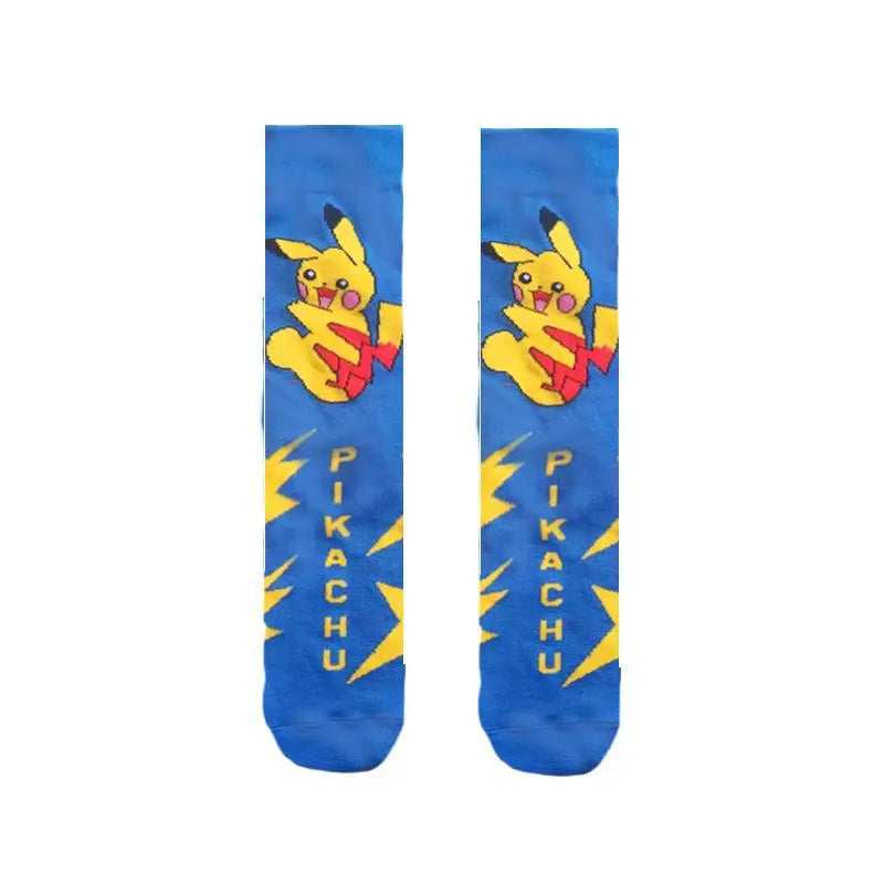 12styles Pokemon Anime Socks Cosplay Cartoon Decoration Kawaii Pikachu Gengar Printed Cotton Sock Breathable Sports Gift for Kid