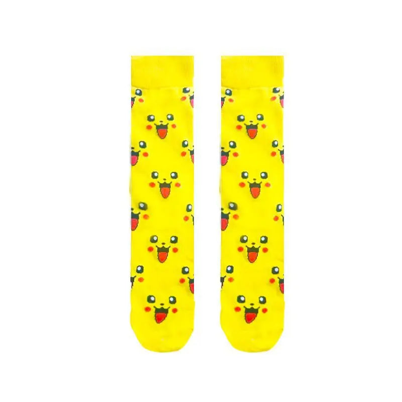 12styles Pokemon Anime Socks Cosplay Cartoon Decoration Kawaii Pikachu Gengar Printed Cotton Sock Breathable Sports Gift for Kid