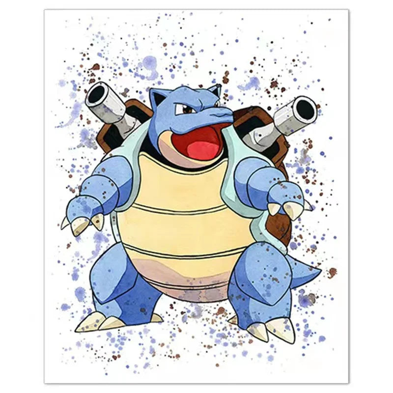 1PC Anime Pokemon Canvas Painting Charmander Squirtle Poster and Print Wall Art Picture Home Decor Kids Gifts