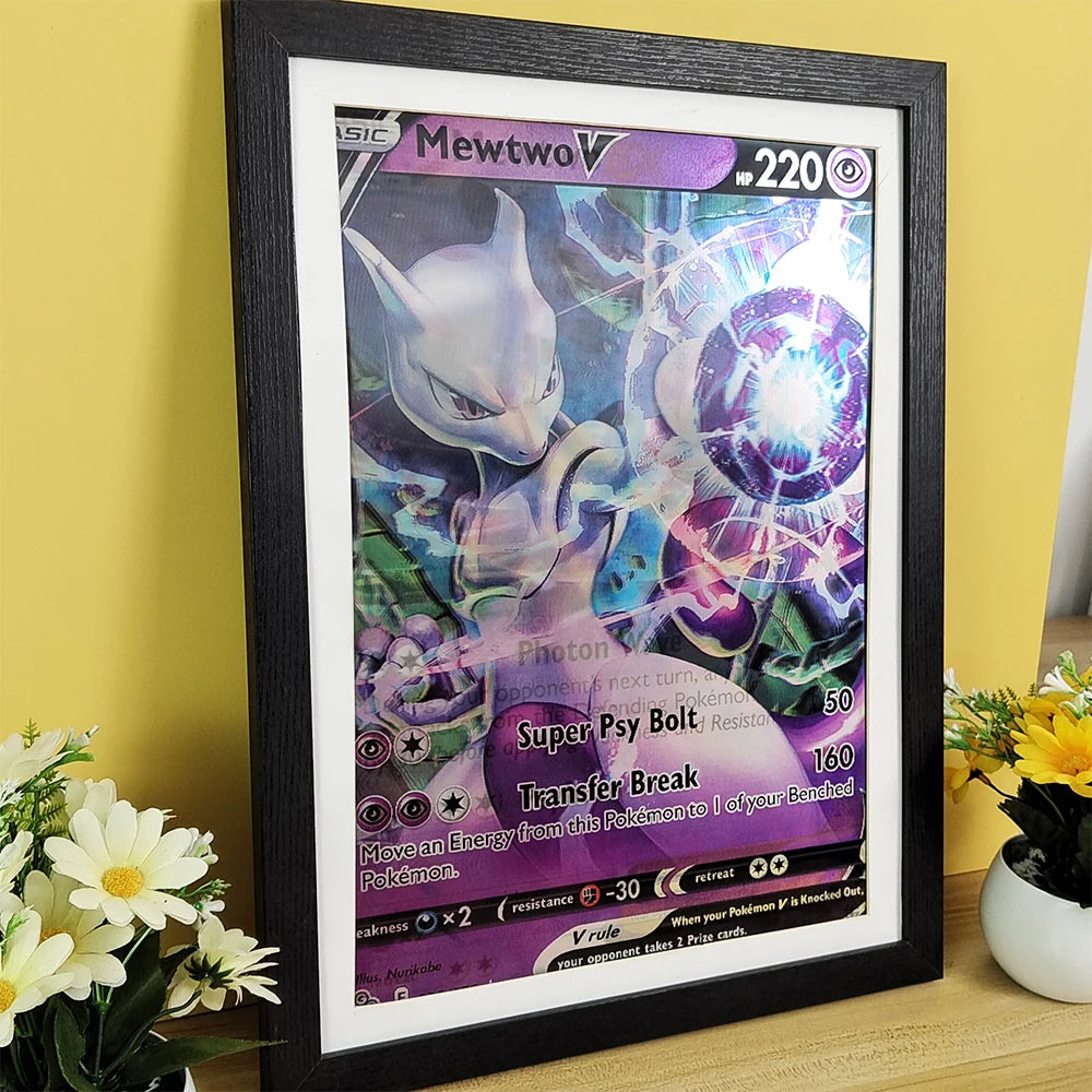 Anime Art Pokemon 3D Lenticular Poster Mewtwo Come Alive with amazing 3D Effects Wall Art Print(Without Frame)