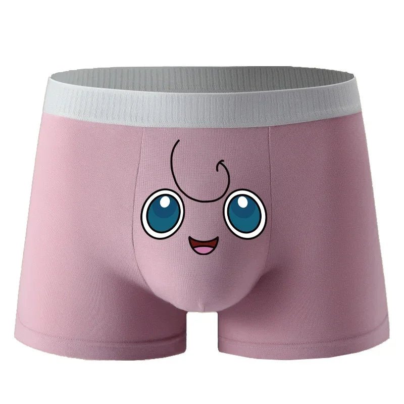 Pokemon Men's Underwear Bulbasaur Squirtle Gengar Charizard Pikachu Anime Kawaii Graphene 3A Antibacterial Underpants Cotton