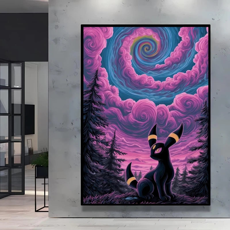 Van Gogh Style Pokemon Pikachu Wall Decoration Multiple Characters Are Available Creating A Unique Artistic Space for Your Home