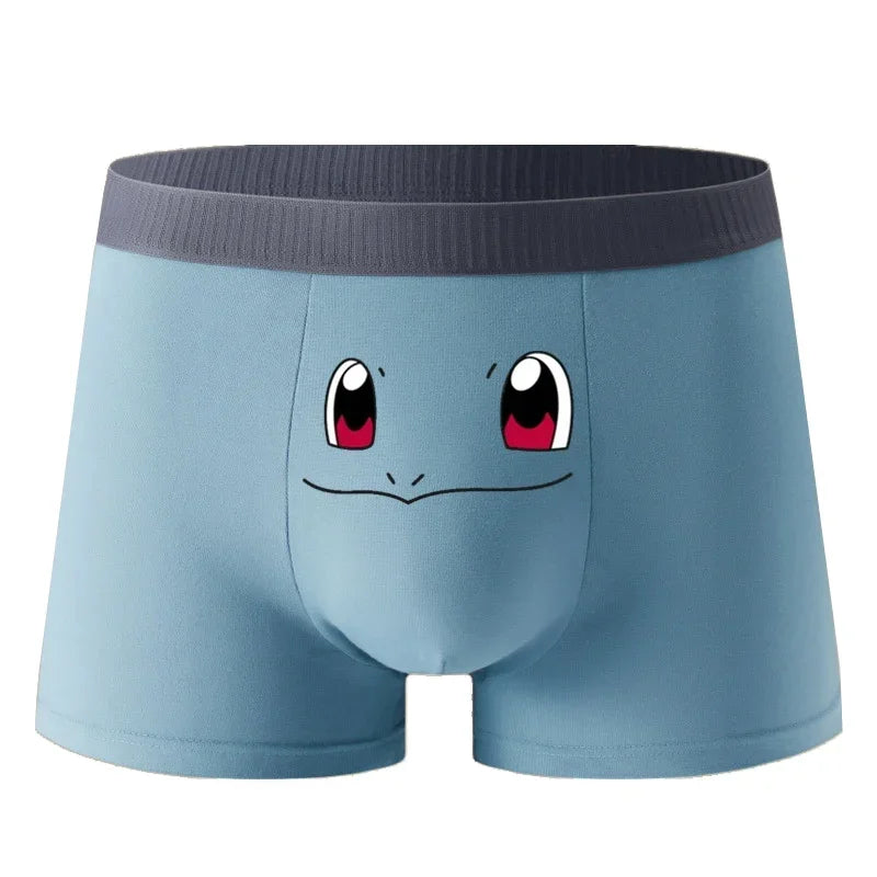 Pokemon Men's Underwear Bulbasaur Squirtle Gengar Charizard Pikachu Anime Kawaii Graphene 3A Antibacterial Underpants Cotton