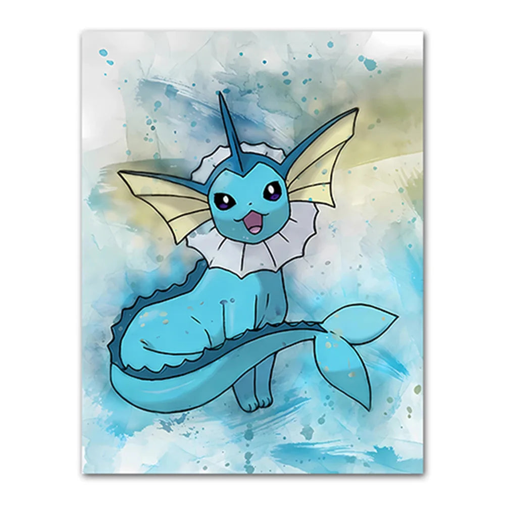 Anime Pokemon Canvas Painting Bulbasaur Charmander Squirtle Poster and Print Watercolor Wall Art Picture Home Decor Kids Gift