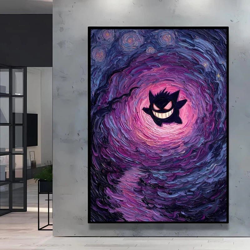 Van Gogh Style Pokemon Pikachu Wall Decoration Multiple Characters Are Available Creating A Unique Artistic Space for Your Home