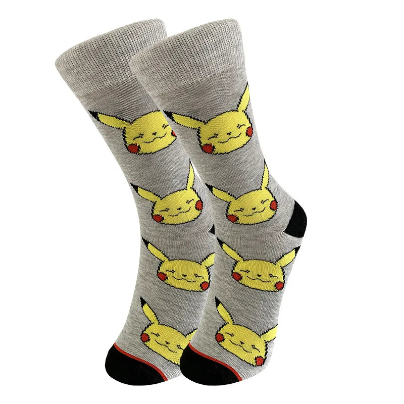 12styles Pokemon Anime Socks Cosplay Cartoon Decoration Kawaii Pikachu Gengar Printed Cotton Sock Breathable Sports Gift for Kid