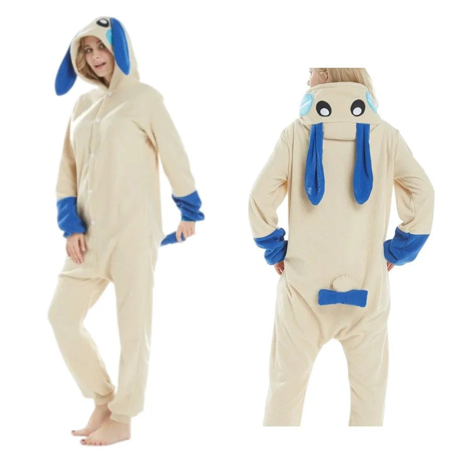 Anime Cartoon Pokemon Pikachu Bulbasaur Gengar One-Piece Pajamas Autumn Winter New Cosplay Casual Home Pajamas Gift for Friends
