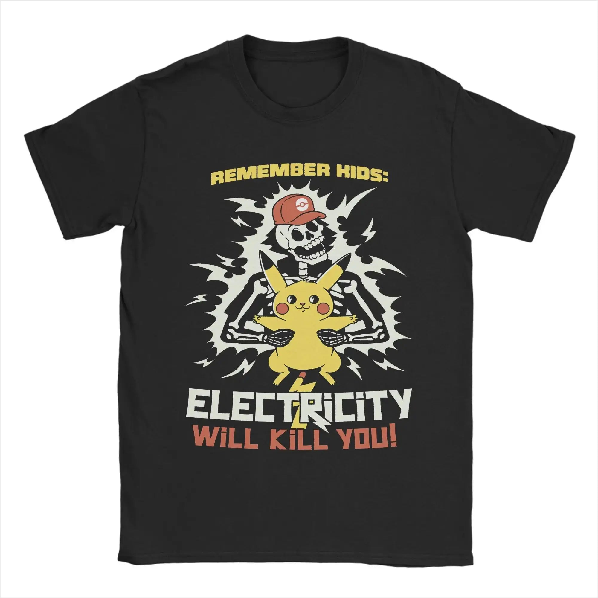 Pokemon T-shirt Men's Pure Cotton Casual T-shirt Round Neck T-shirt Short Sleeve Clothing Summer Sports Casual Short Sleeve Top