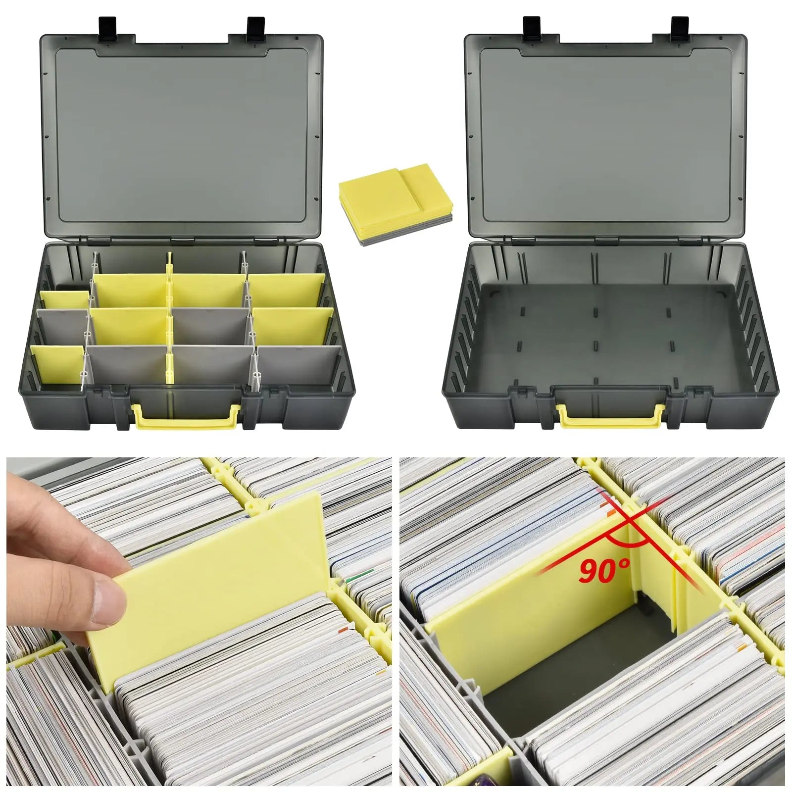 Heavy-Duty Rowed Trading Card Organizer & Storage Bin