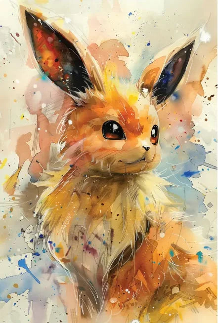 Watercolor Pokemon Canvas Wall Art Pikachu Charmander Squirtle Bulbasaur Charizard Blastoise Anime Poster Kid Nursery Room Decor