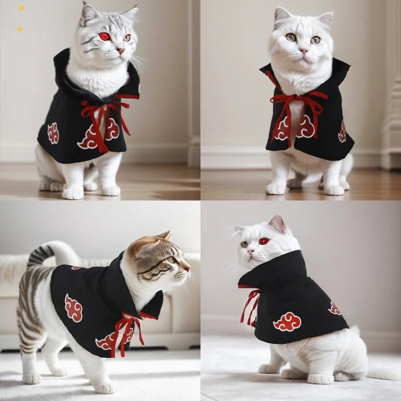 New Anime Haruto Pet Cloak Clothes Pet Cat Dog Cosplay Costume Hokage Uzumaki Akatsuki Photo Props Birthday Fans Gifts Toys