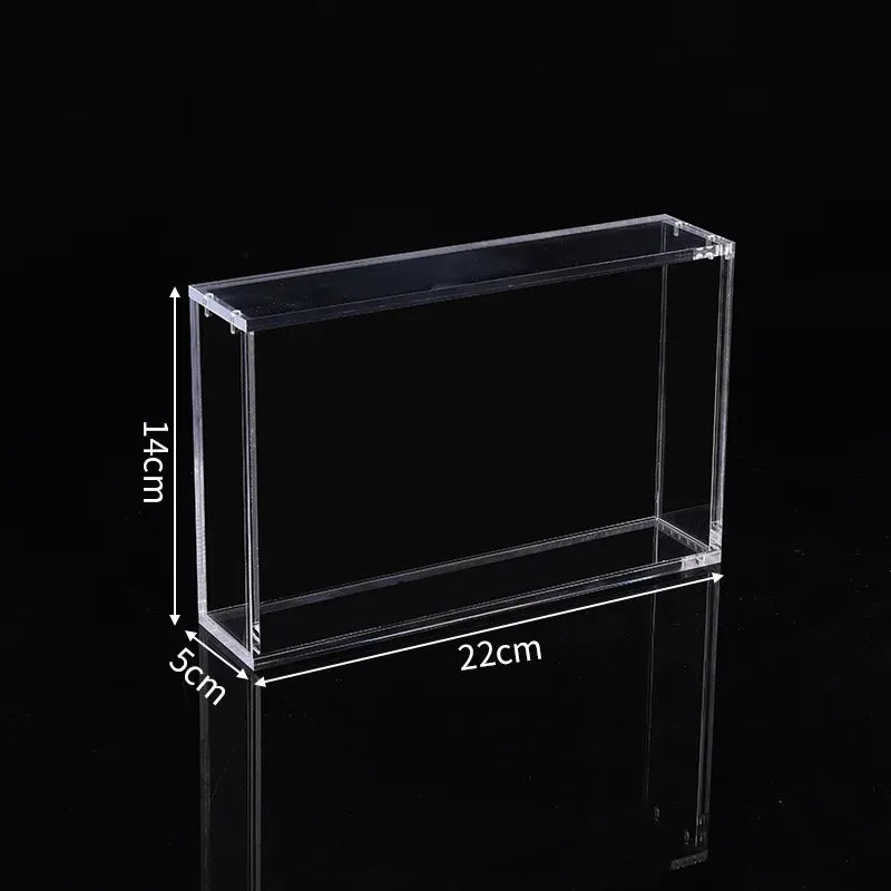 Clear Acrylic Display Case Self-closing Magnetic Cover UV Protection Compatible with Pokemon TCG Cards, Collectible Protection